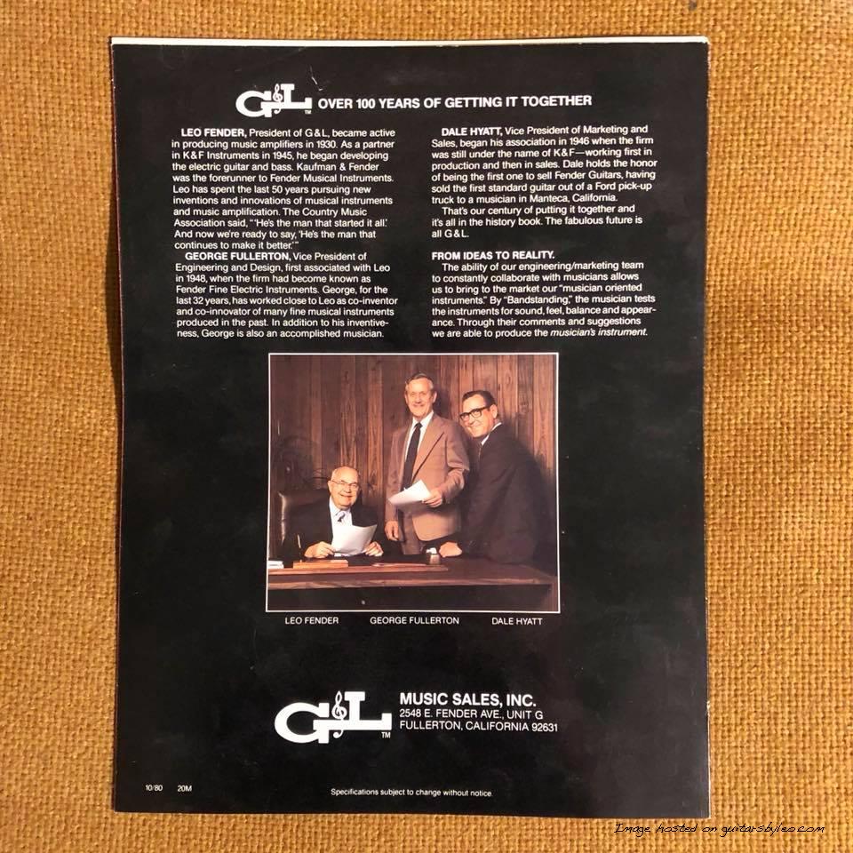  Back cover of the 1980 catalog