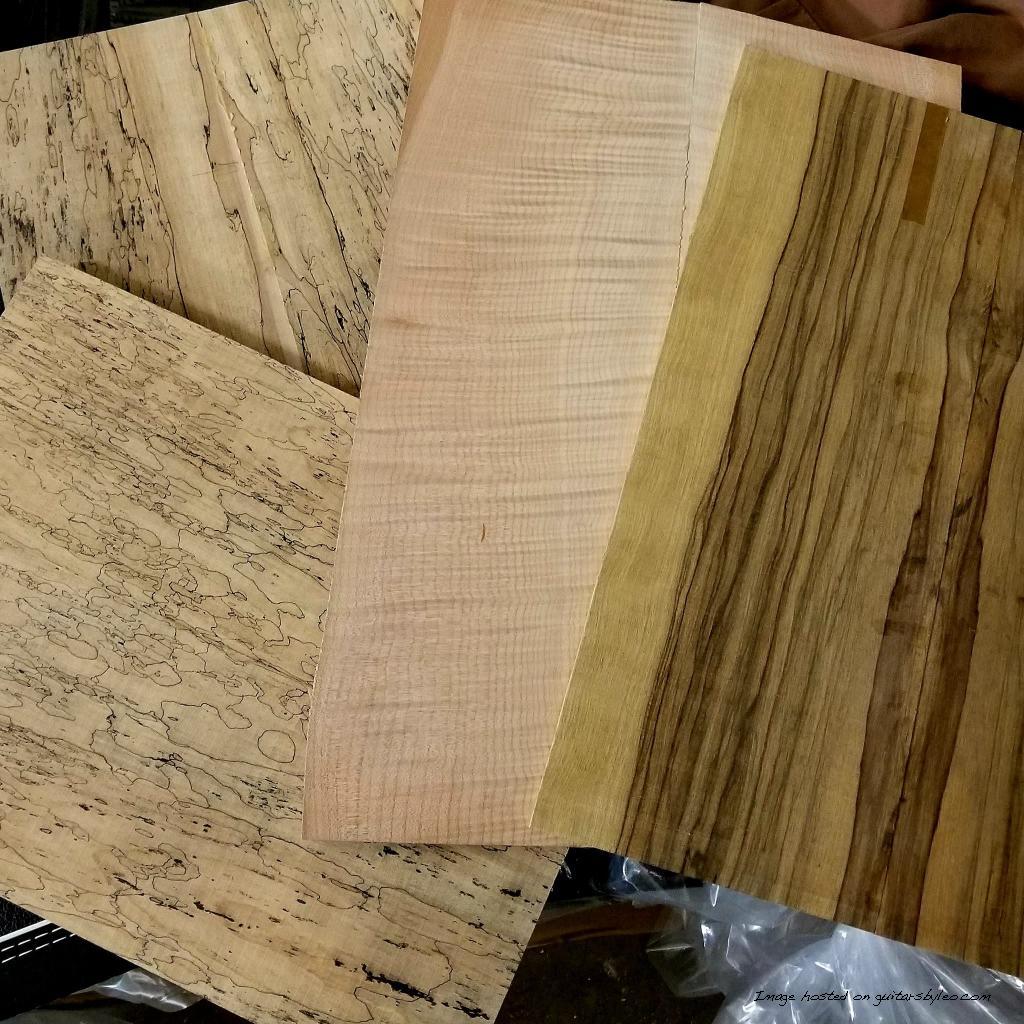 Spalted Maple, Black Limba, and Flame Maple tops