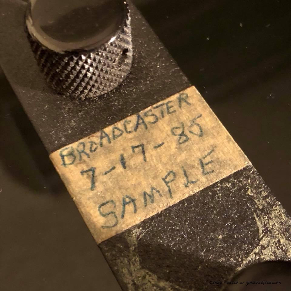  Leo’s sample Broadcaster control plate assembly dated July 17, 1985-1