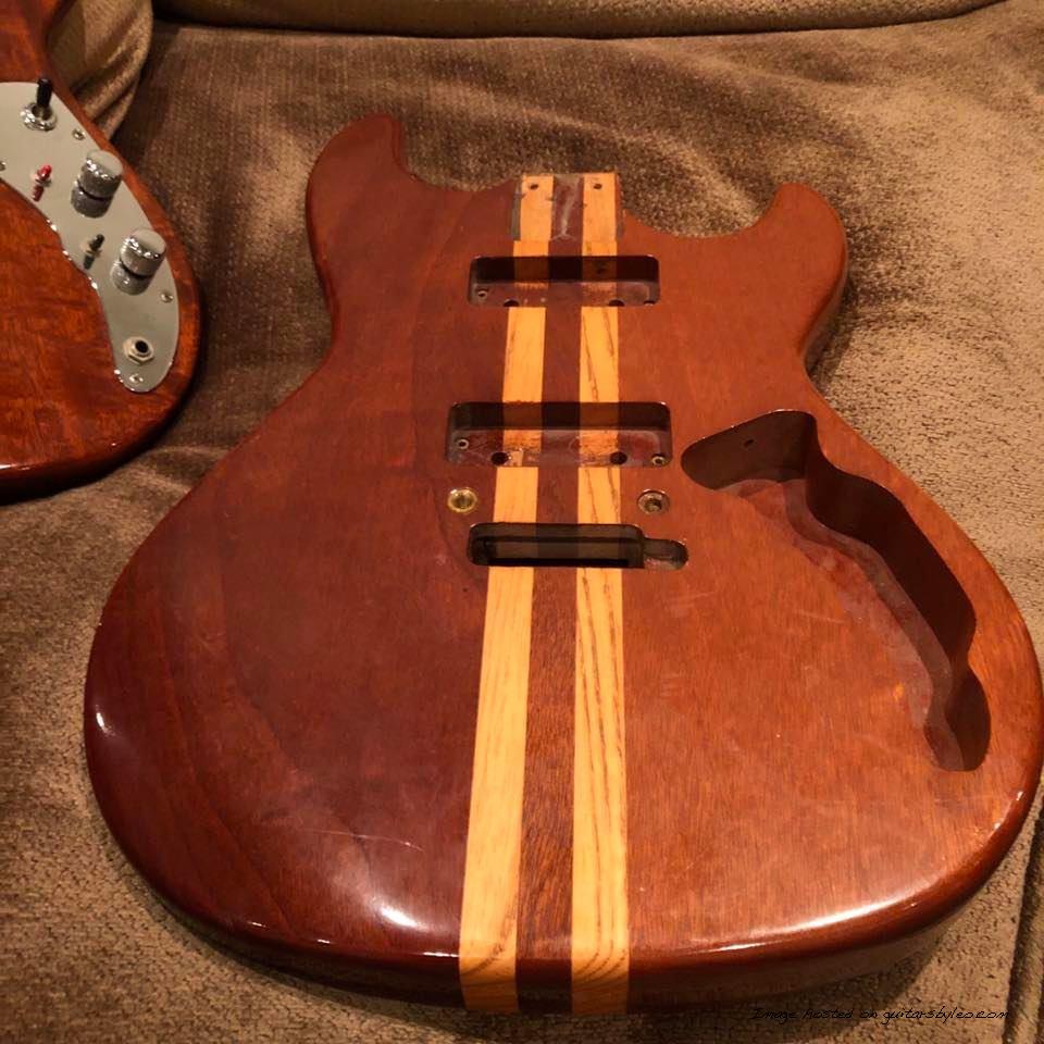 1981 F-100 body made of mahogany with swamp ash stringers-2
