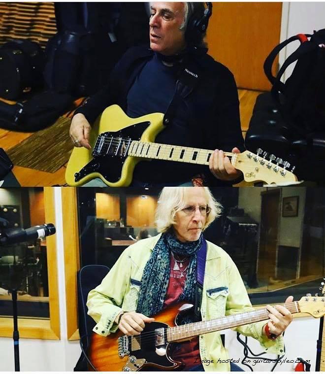 Danny Kortchmar with his new G&L Custom Shop Doheny and Steve Postell with his Skyhawk HH