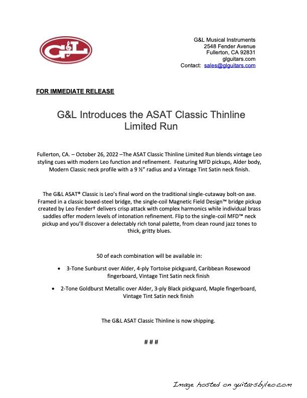 ASAT Classic Thinline PR