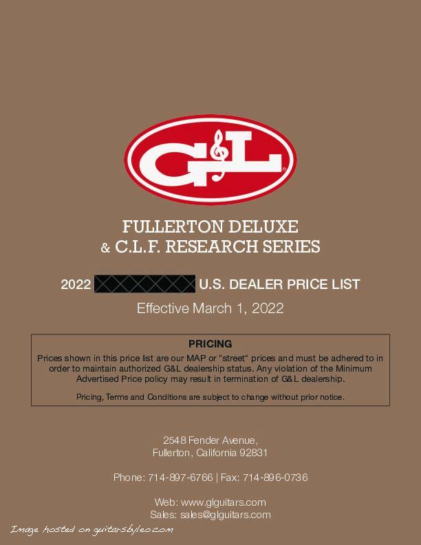 2022 G_L FD _ CLF US Dealer Price List rev. 03_22-REDACTED