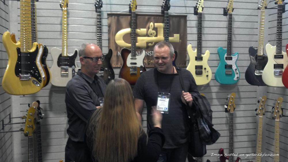 BBE/G&E booth - USA G&L models on display