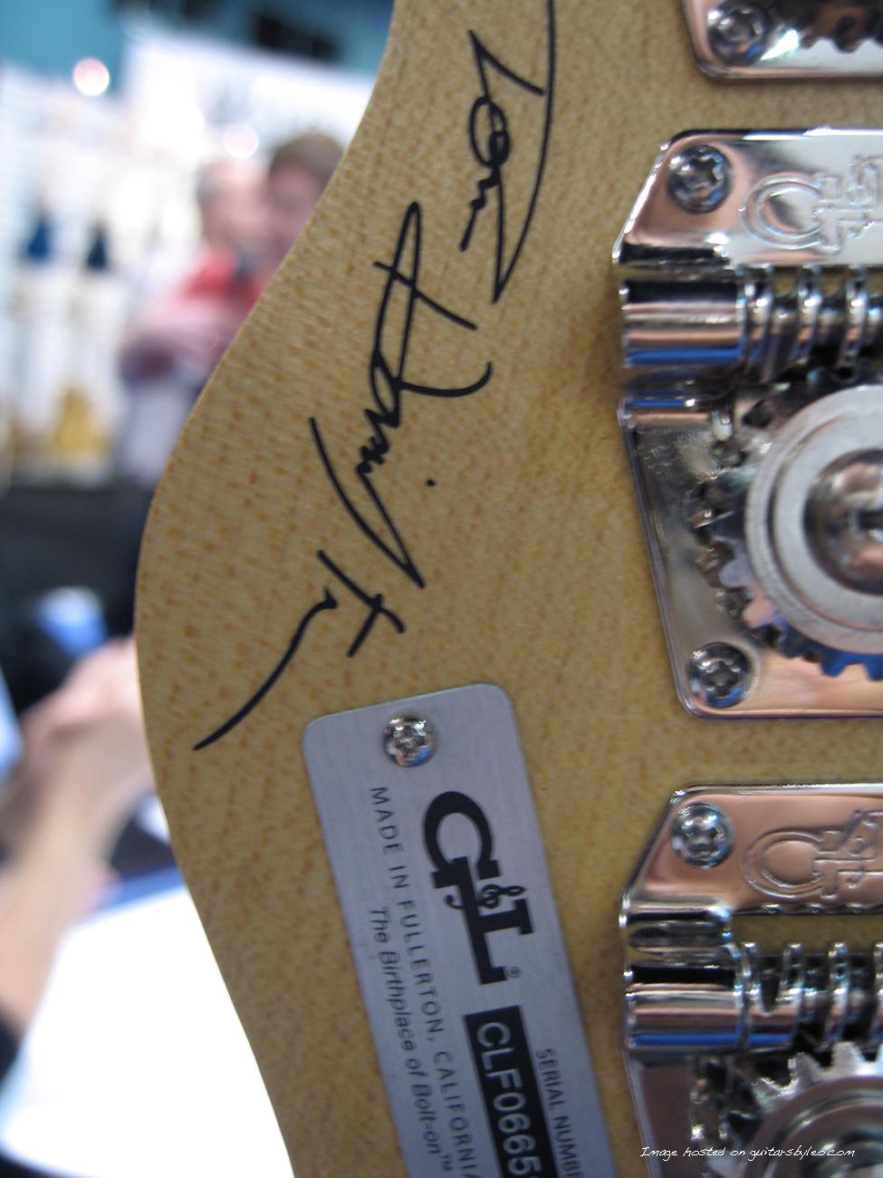 You need to look on the back of the headstock for Tom's signature decal