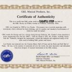G&L Certificate of Authenticity