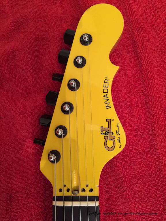 87 Invader Headstock Front Closeup 1