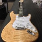 Comanche in Natural Gloss over quilt maple on swamp ash