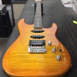 Legacy HSS RMC in Honeyburst over flame maple on swamp ash2