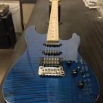 Legacy HSS RMC in Clear Blue over flame maple on swamp ash