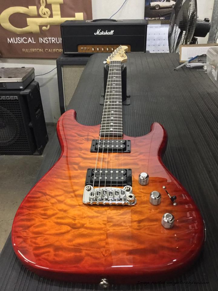 Legacy HH RMC in Cherryburst over quilt maple on swamp ash