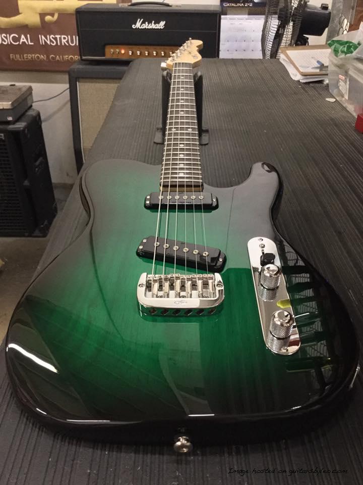 ASAT Special in Greenburst over swamp ash with guard delete