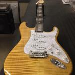 Comanche in Lemon Drop over flame maple on swamp ash