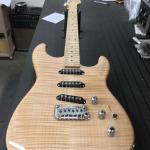 S-500 Deluxe in Natural Gloss over flame maple on swamp ash DFS Birdseye maple neck