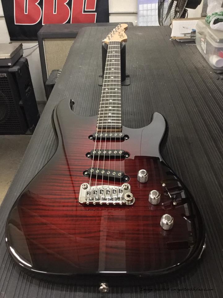 S-500 RMC in Redburst over flame maple on swamp ash