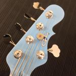 Kiloton 5 painted headstock in Himilayan Blue