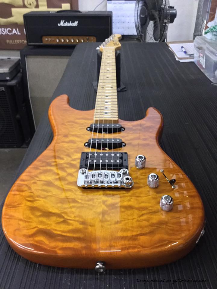 Legacy HSS RMC in Honeyburst over quilted maple on swamp ash