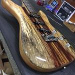 S-500 RMC in Natural Gloss over Spalted Tamarind over swamp ash body close up