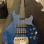 L-2500 in Clear blue over flame maple on swamp ash