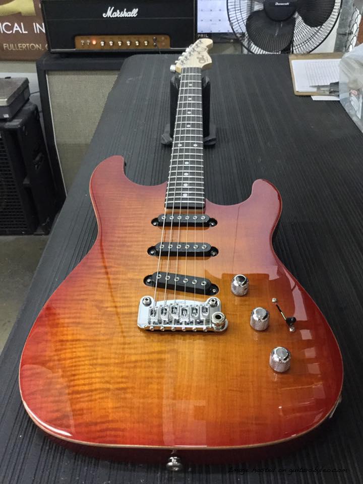 S-500 RMC in Cherryburst over flame maple on swamp ash