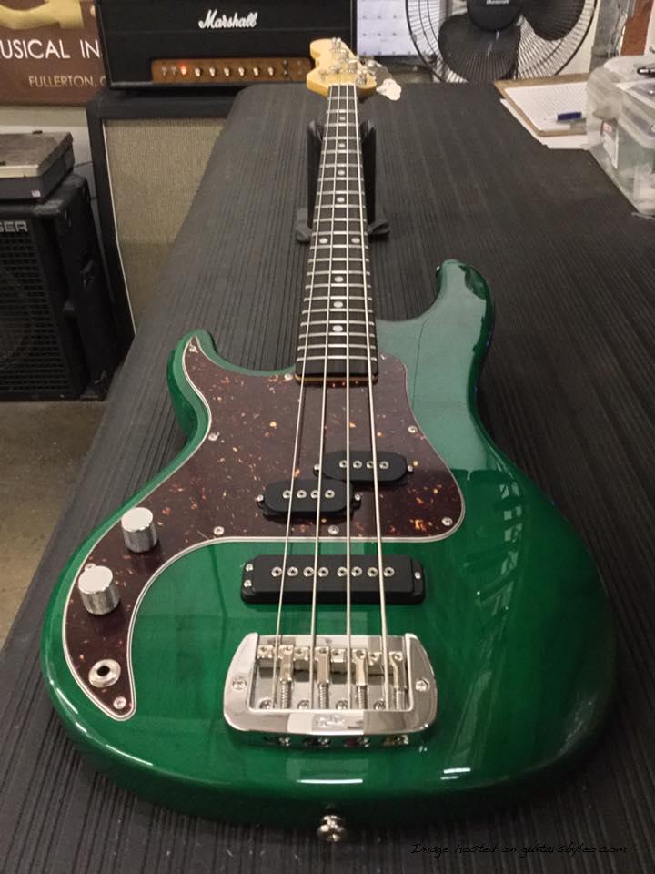 lefty SB-2 in Clear Forest Green over swamp ash CLF1704263