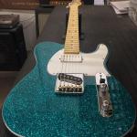 Here's an ASAT Classic Bluesboy in Turquoise Metal Flake over basswood CLF1703017