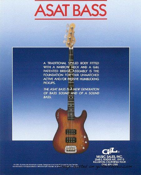 Late 1980s / Early 1990s ASAT Bass Ad Slick