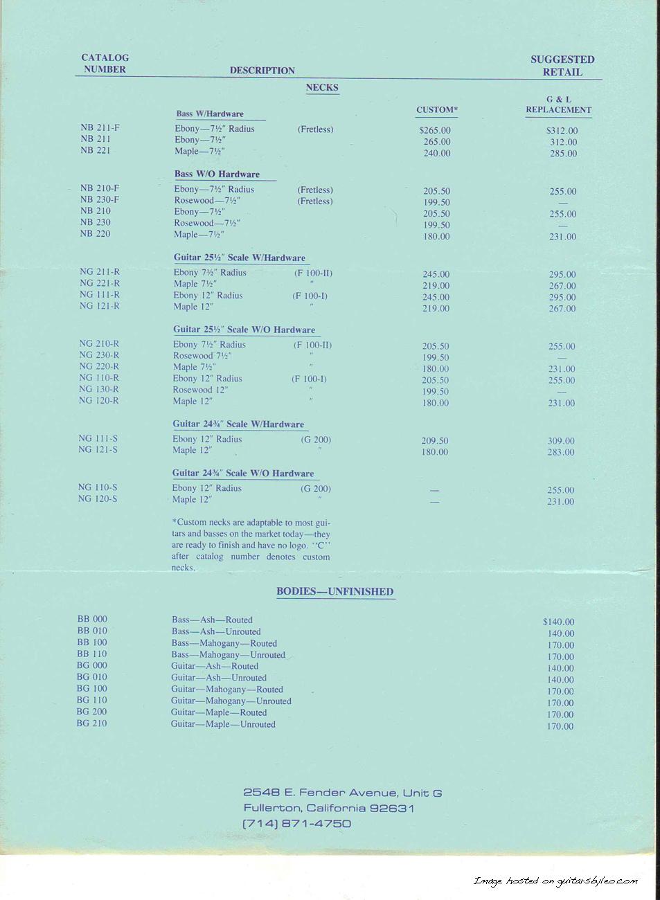 1-1-82 G&L Price List page 4