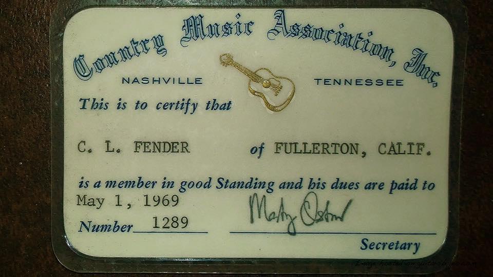 Leo's CMA Country Music Association Card