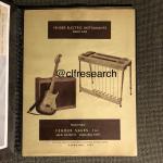  February 1957 Fender Music Sales price list-cover