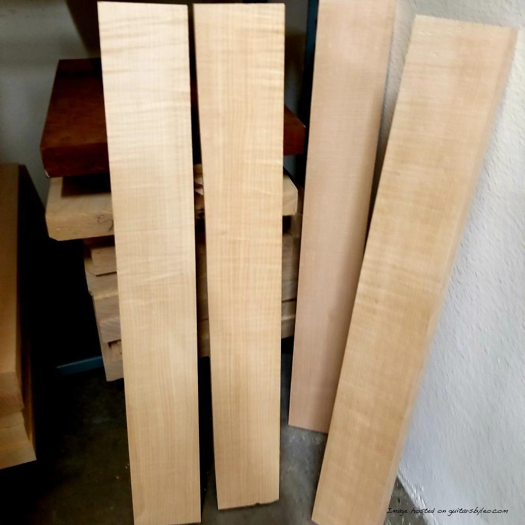 good selection of 3A Flame Maple neck blanks