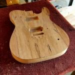 Spalted Maple top over Ash on this ASAT Deluxe with a P90 in the neck