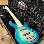  G&L Custom Shop MJ5 bass in Aqua Burst over Quilted Maple