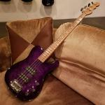 ASAT Bass finished in Purple Marble with a 3A Roasted Maple neck-1