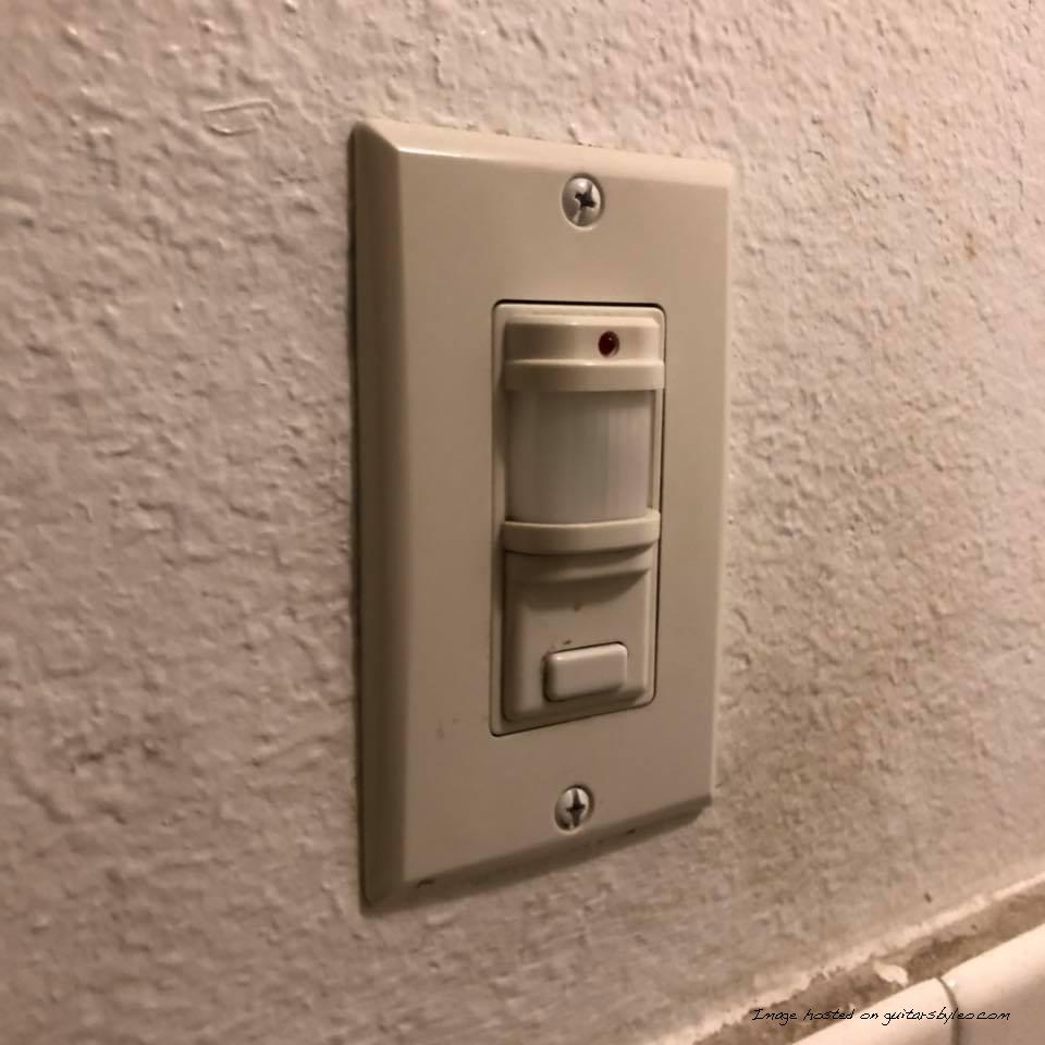 automatic sensor turned on the light in a bathroom outside the lab-2