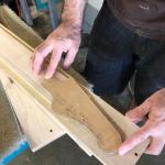 Manny has prepped that nice piece of quartersawn maple with truss rod and stiffening rods-2