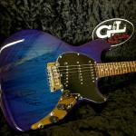 Skyhawk done in Purple to Blue Burst over Spalted Maple-1