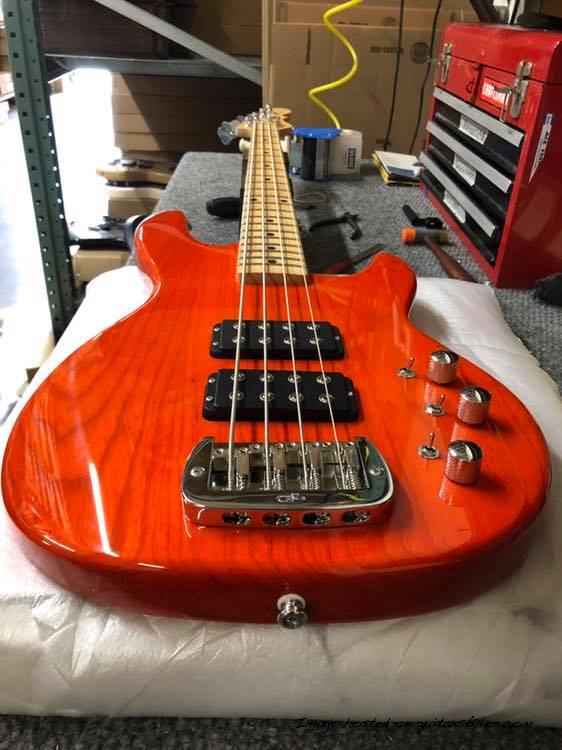 new G&L Tribute Series L-2000 in Clear Orange over swamp ash