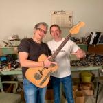 Hangin’ out in Leo’s lab with my friend Ralf Rohrbach, owner of Musik Wein which distributes G&L in Germany