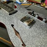 ASAT Classic Semi-Hollow in Silver Flake top over Okoume