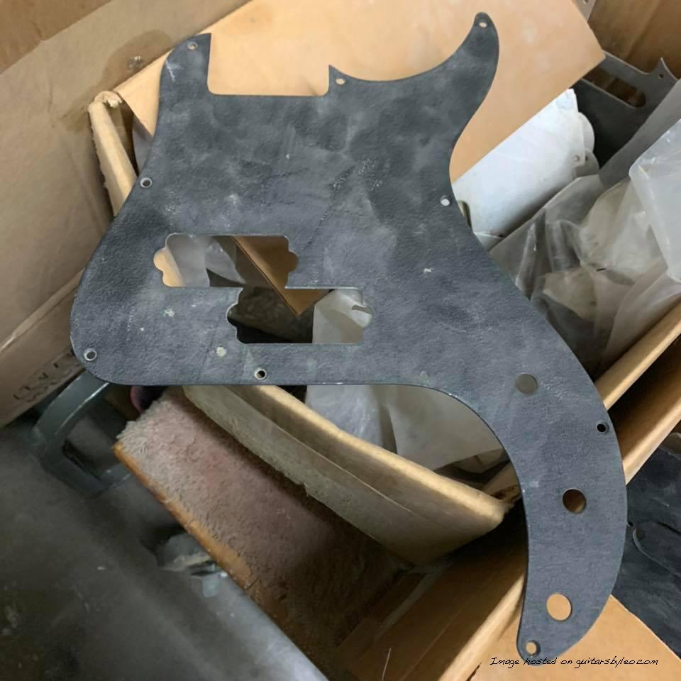 old SB-1:SB-2 pickguard from the late ‘80s in our black crinkle powdercoated aluminum-2