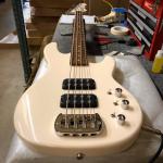 Tribute Series L-2000 looking slick in Olympic White over basswood with matching headstock
