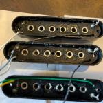 S-500 pickups with magnet and baseplate removed from each pickup.