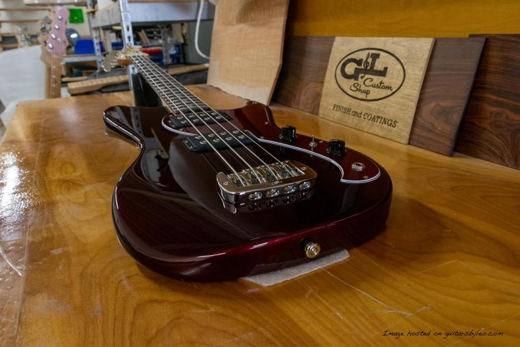 Custom Shop Fallout 2 Short Scale bass in Ruby Red Metallic over Alder-1
