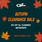 Autumn Clearance Sale