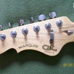 Headstock of lefty Marquis
