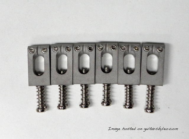 BRIDGE SADDLE SET - G amp L DUAL FULCRUM VIBRATO STAINLESS STEEL 