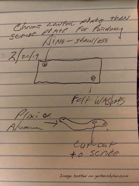 design he has for perfectly positioning the Espada preamp standoff to the control plate-1