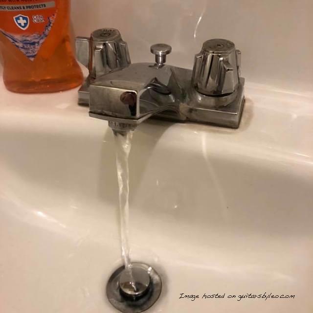 faucet just turned on in the bathroom by itself