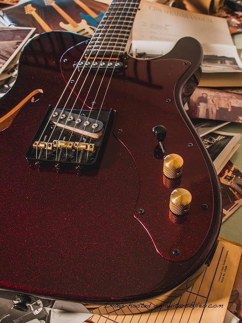 Custom Shop ASAT Classic Semi-Hollow in Ruby Red Metallic-2
